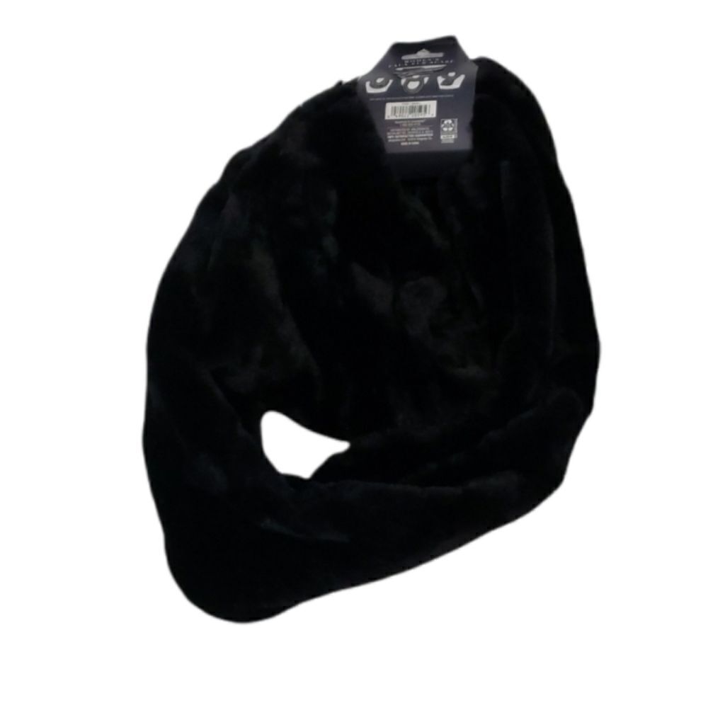 Black Faux Fur Infinity Scarf